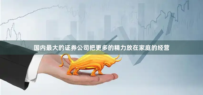国内最大的证券公司把更多的精力放在家庭的经营